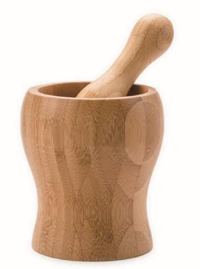 Bamboo Mortar and Pestle
