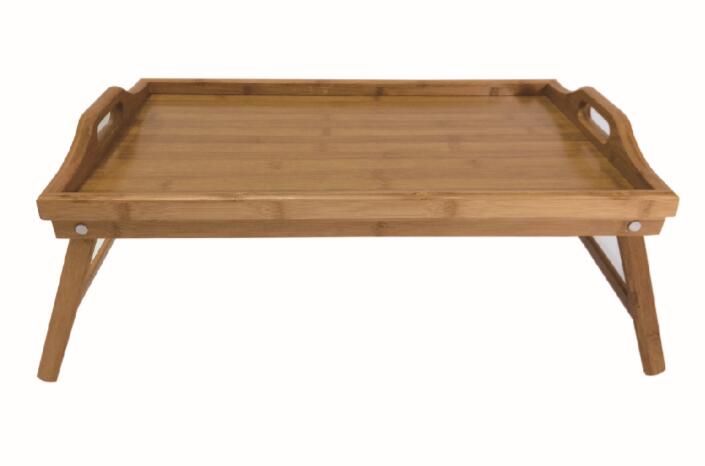 Bamboo Bed Tray Table with Folding Legs
